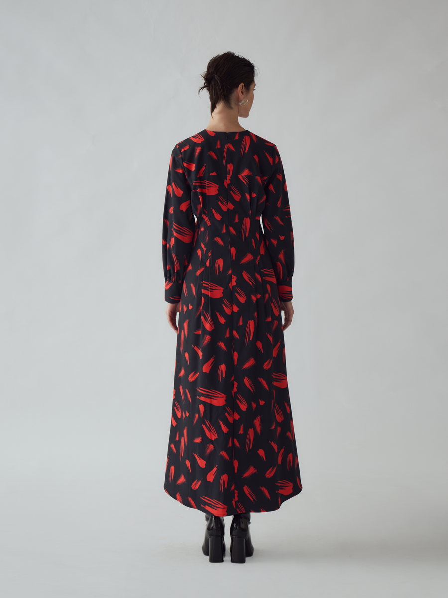 TRITI DRESS LIGHT BLACK & RED