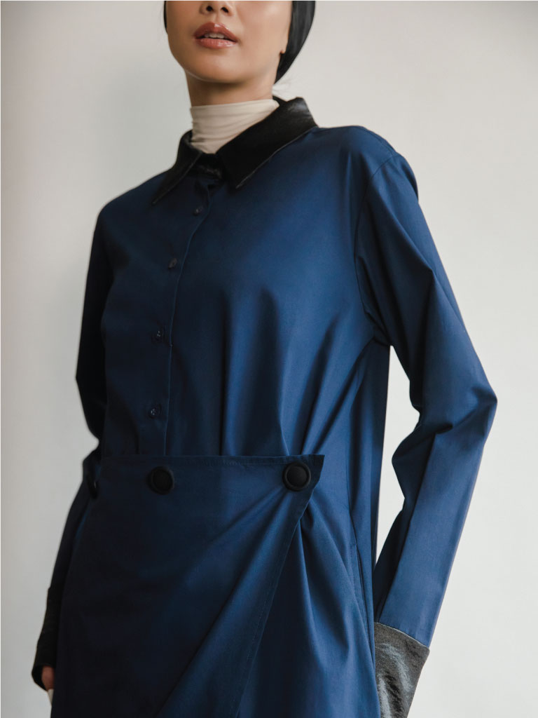 LIGHT SHIRTDRESS NAVY